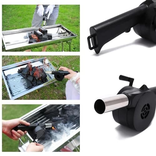 2 Pack Fireplace Bellows Hand Crank Air Blower Portable Manual Handheld Fire  5