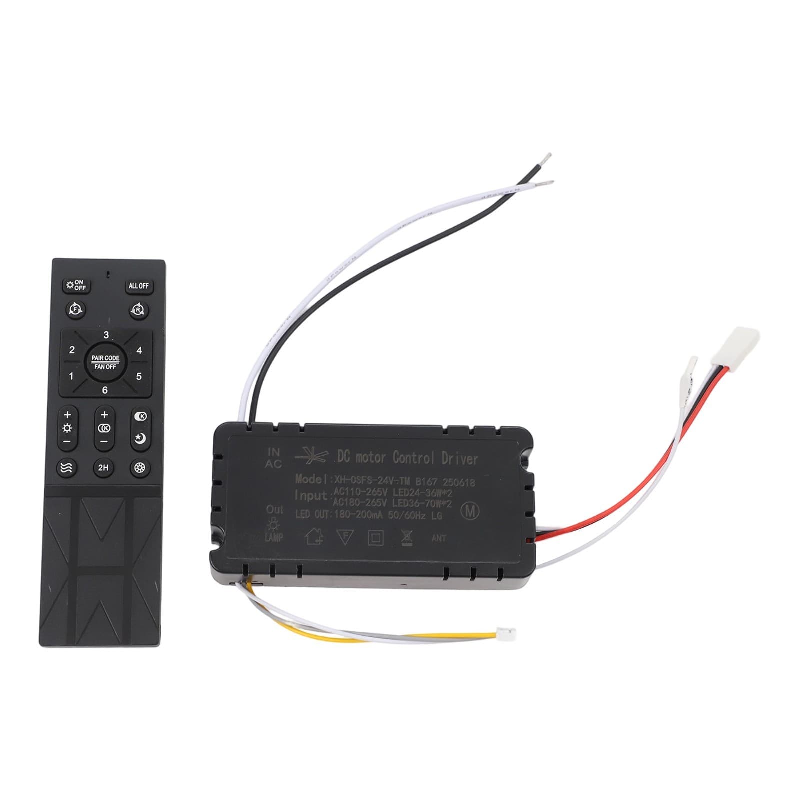 Wireless Remote Controller for Ceiling Fan Light with 6 Speed and Reset 5