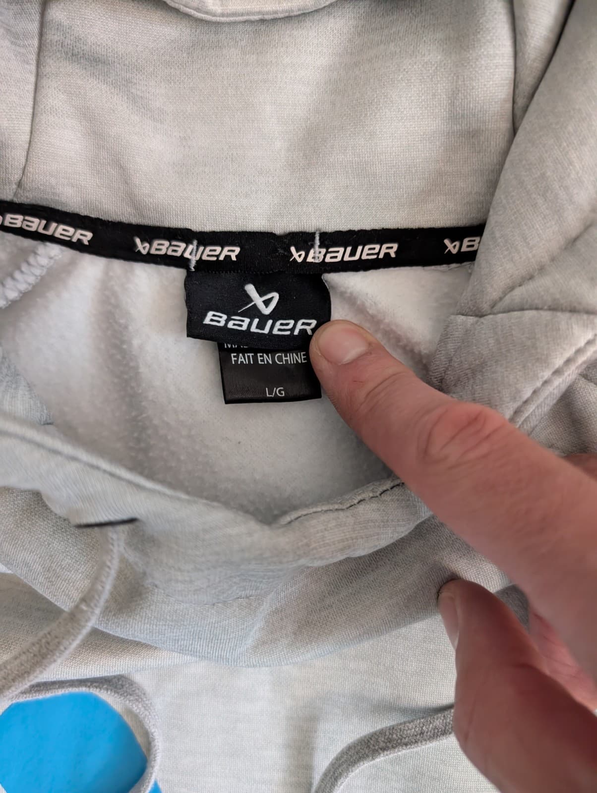 Bauer Adult Core Hoodie Lockup Grey Size Large Senior Mens Pullover Logo Hockey  6