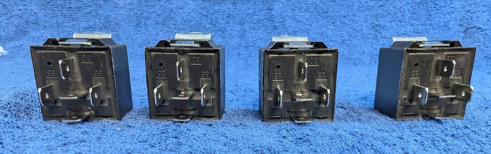 4 PCS Car 12V 40A 5 Pin Relay, JD1914 Waterproof Housing and Alloy Contact Relay 2