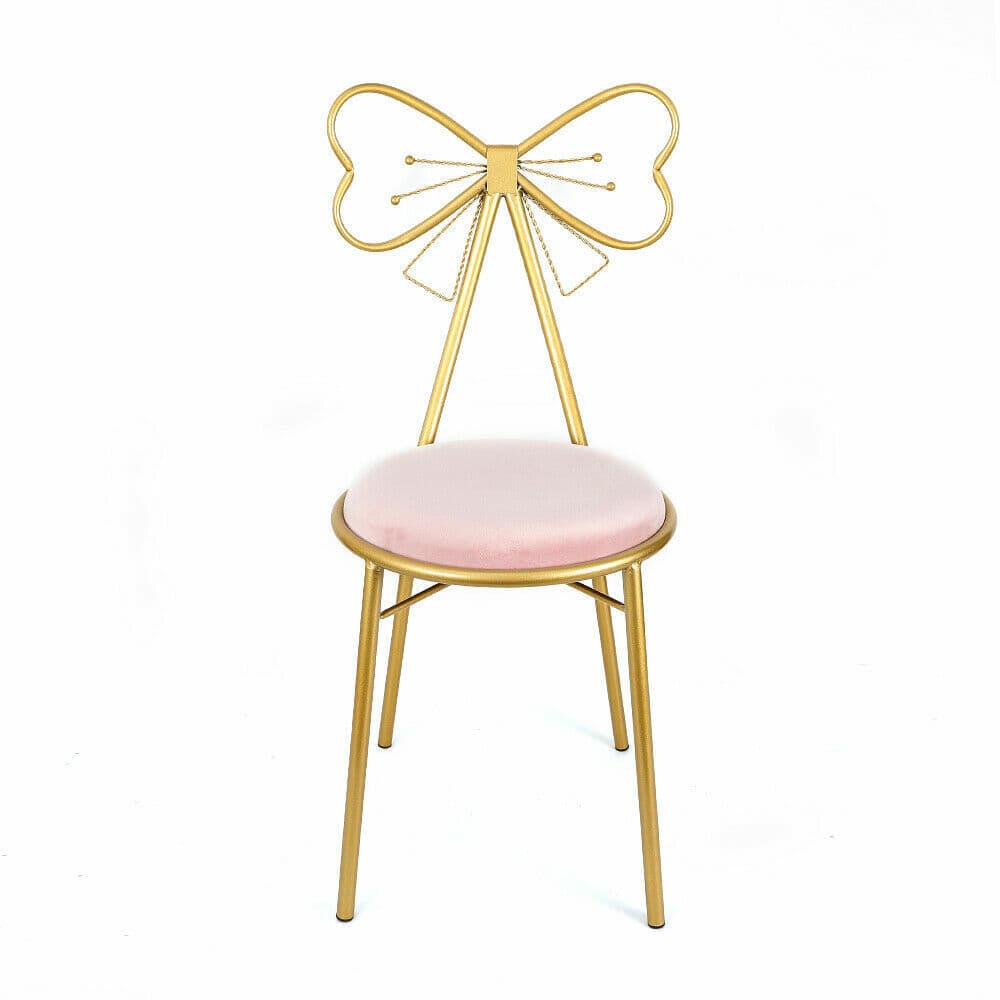 Modern Simple Dressing Table Makeup Chair With Stool Pink Vanity Velvet Chair 3