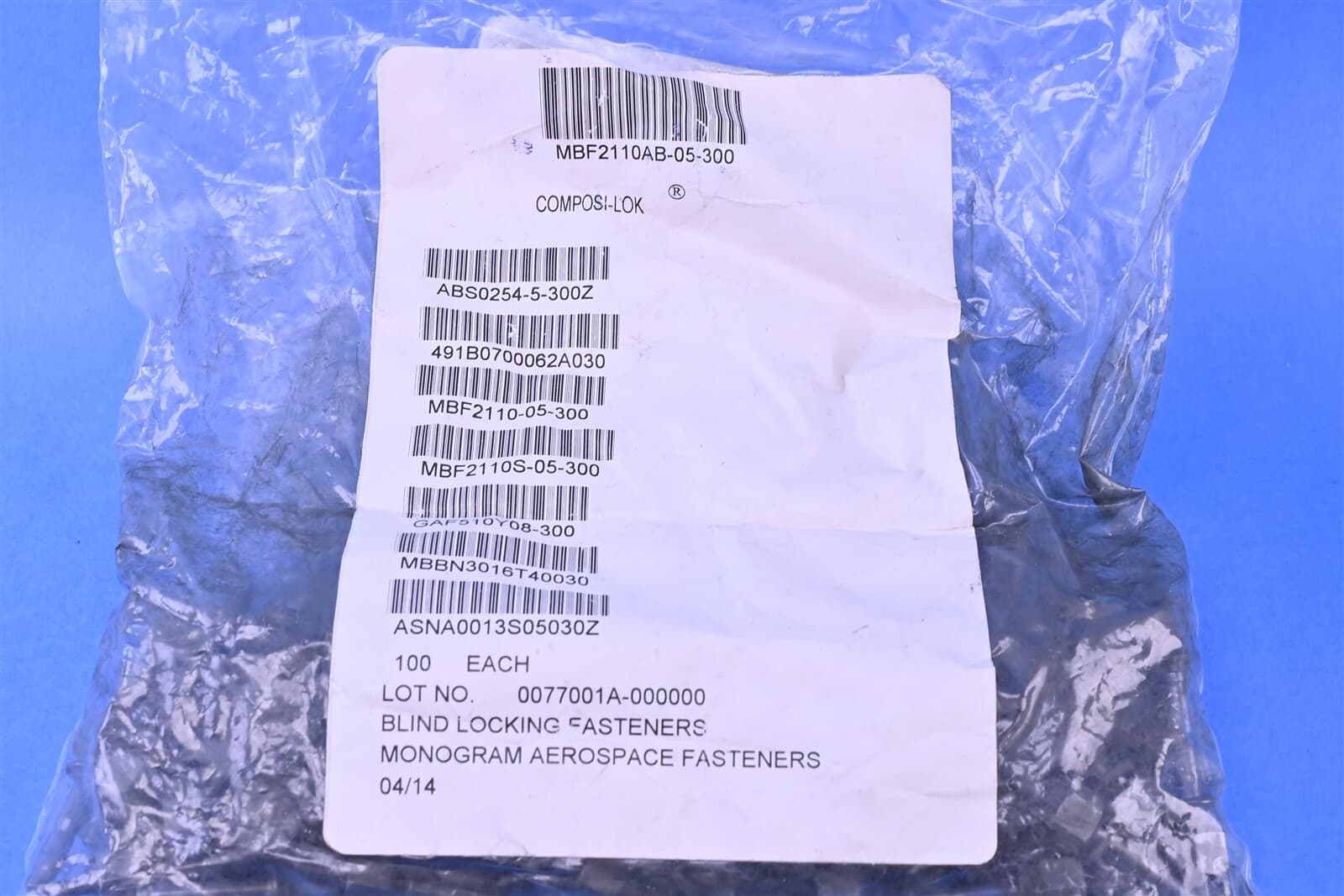 Wholesale Lot of 850 Monogram Aerospace Aircraft Blind Bolts Titanium Rivets  6