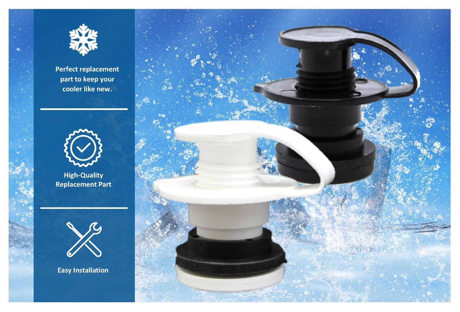 Cooler Drain Plug Assembly for Coleman Xtreme Coolers -1.5" Shaft Length 6