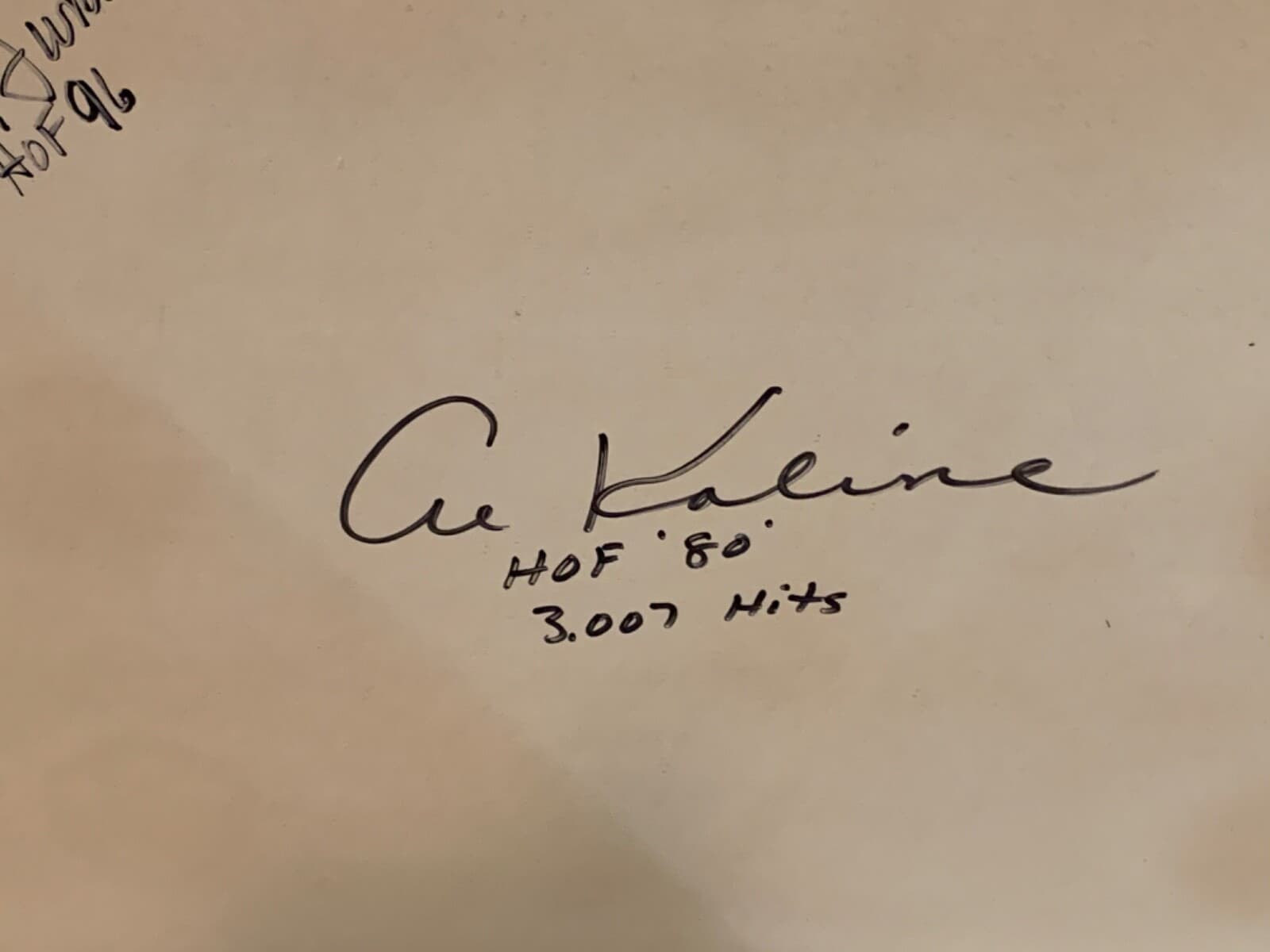 DUAL SIGNED TIGERS LEGENDS AL KALINE and JIM BUNNING RAWLINGS HOME PLATE!! 2