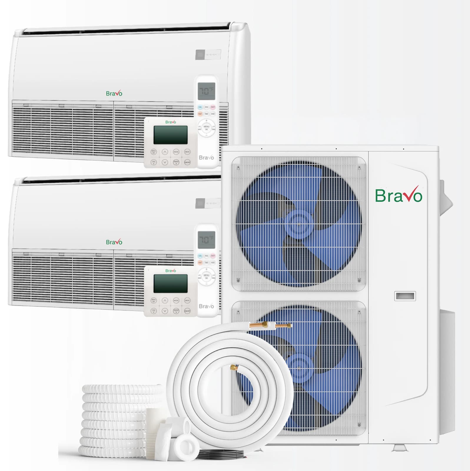 Bravo 2-Zone MS AC & Pump 42000 BTU Universal/Floor Ceiling 9K+24K