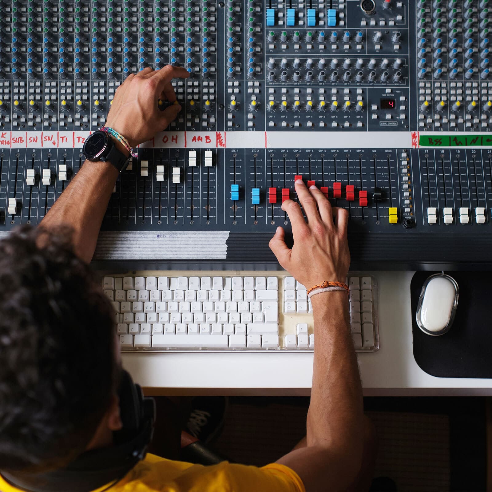 Console Mixer Slider Fader Knob Cap Touch Sensitive Slider 4mm ABS White 10Pcs 6