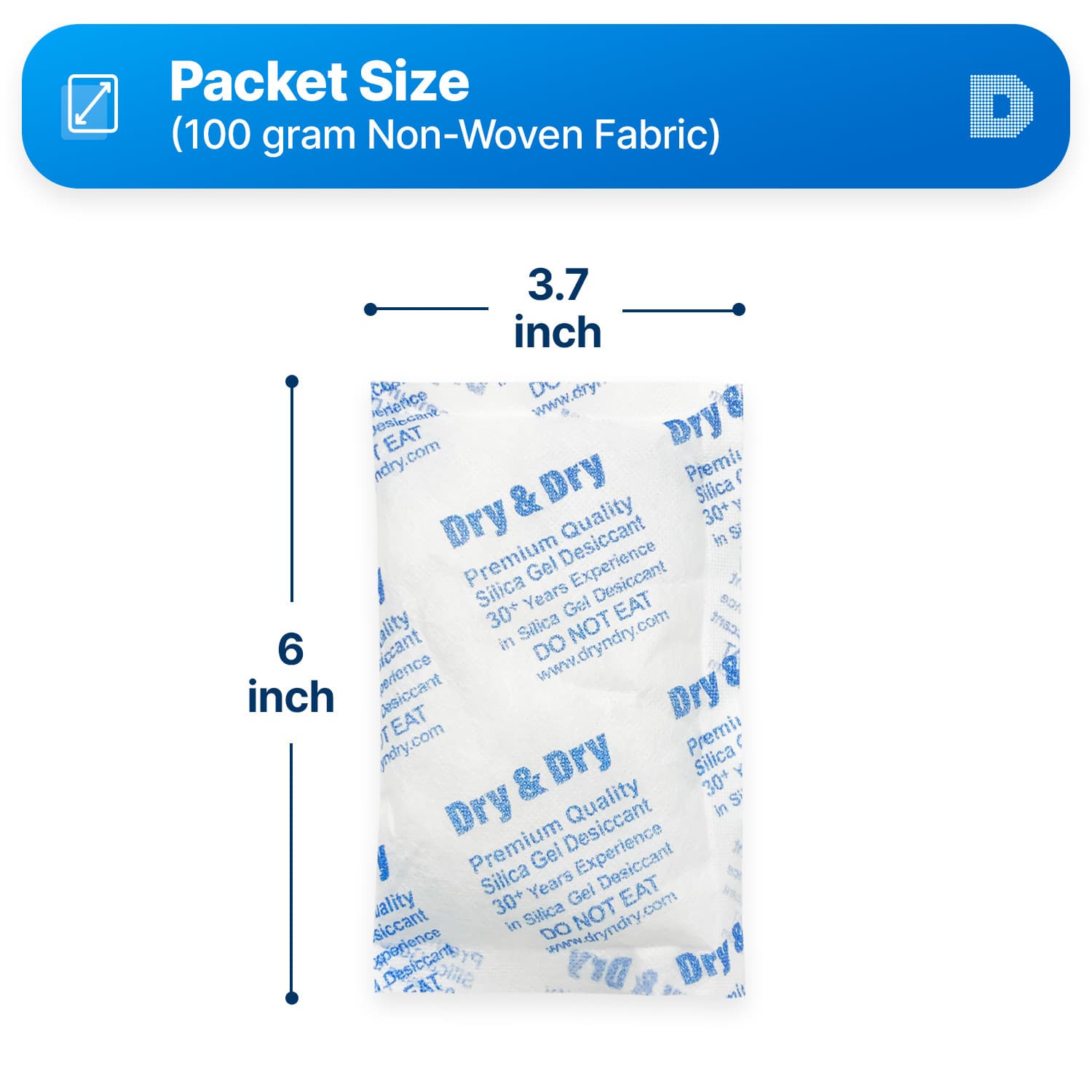 100g X 100 EA "Dry & Dry" High Quality Pure Reusable Silica Gel Desiccant  6
