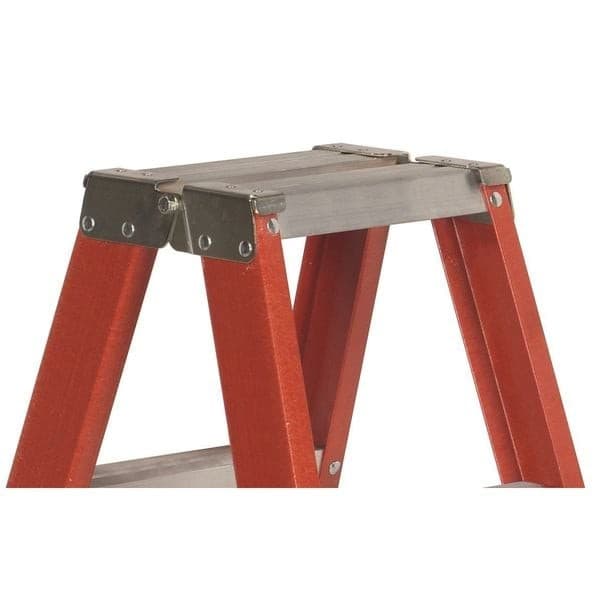 Louisville Fm1408hd 8 Ft Fiberglass Twin Stepladder, 375 Lb Capacity 6