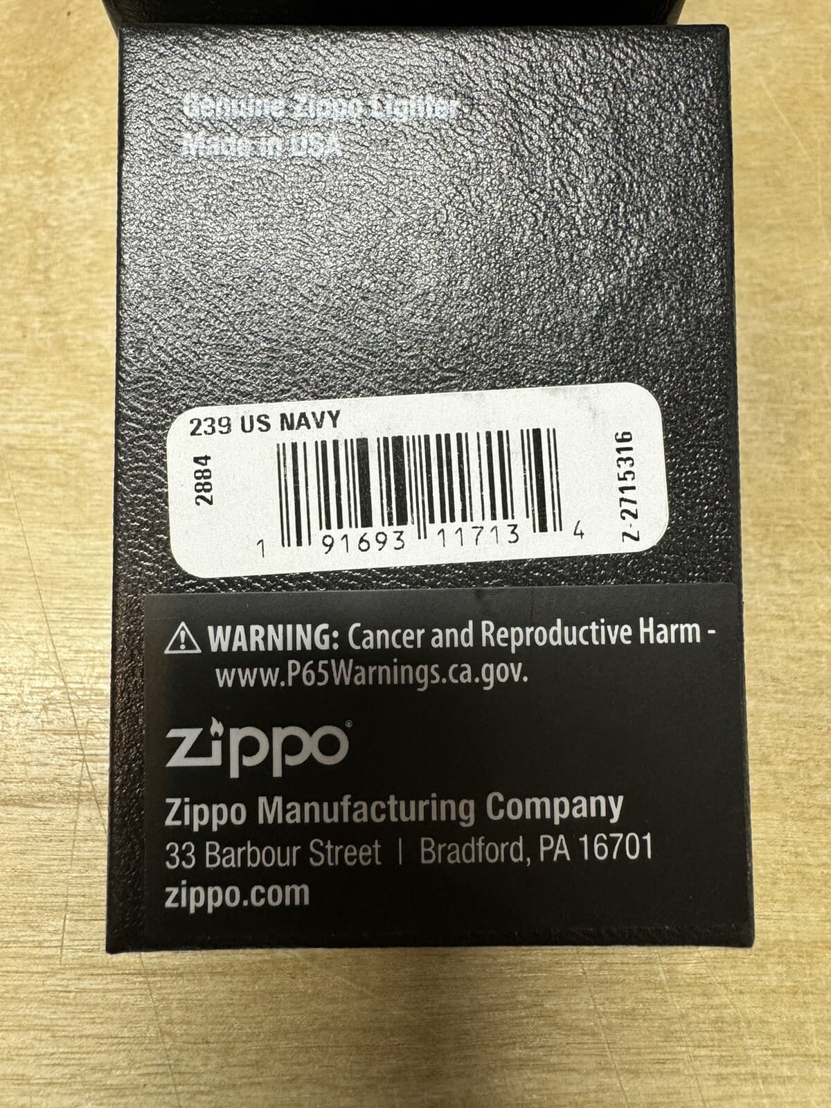 Zippo US Navy American Flag Design on Blue Lighter - 239 - New 5