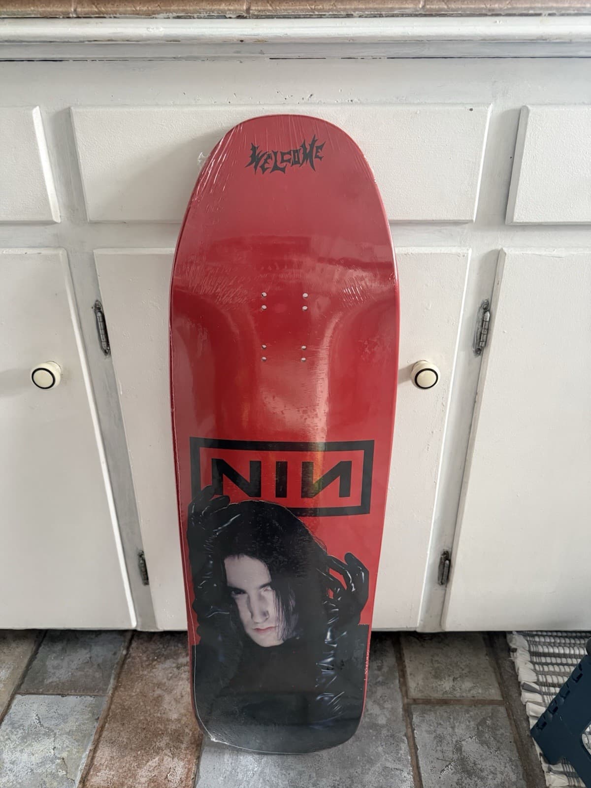 Welcome x Nine Inch Nails NIN Red Skateboard Deck 9.6” RARE 1/250 TDS NEW Sealed
