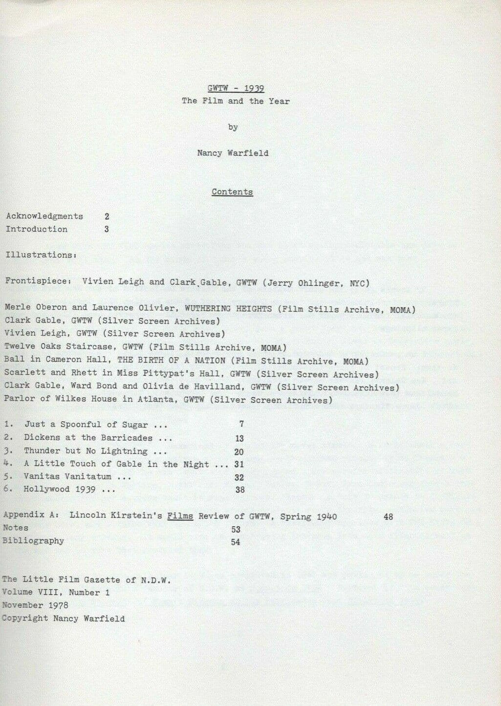 GWTW 1939 Gone With The Wind 1978 By Nancy Warfield Program 2