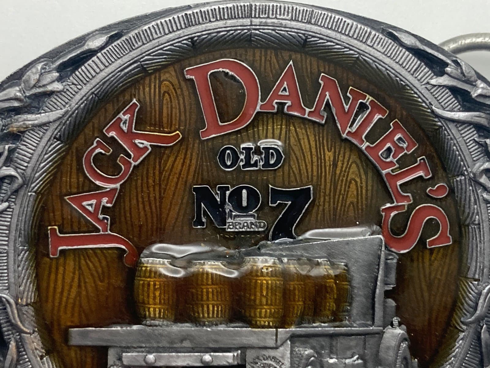 1995 Jack Daniels Bergamot Belt Buckle, Made USA, Excellent! Highly detailed 5