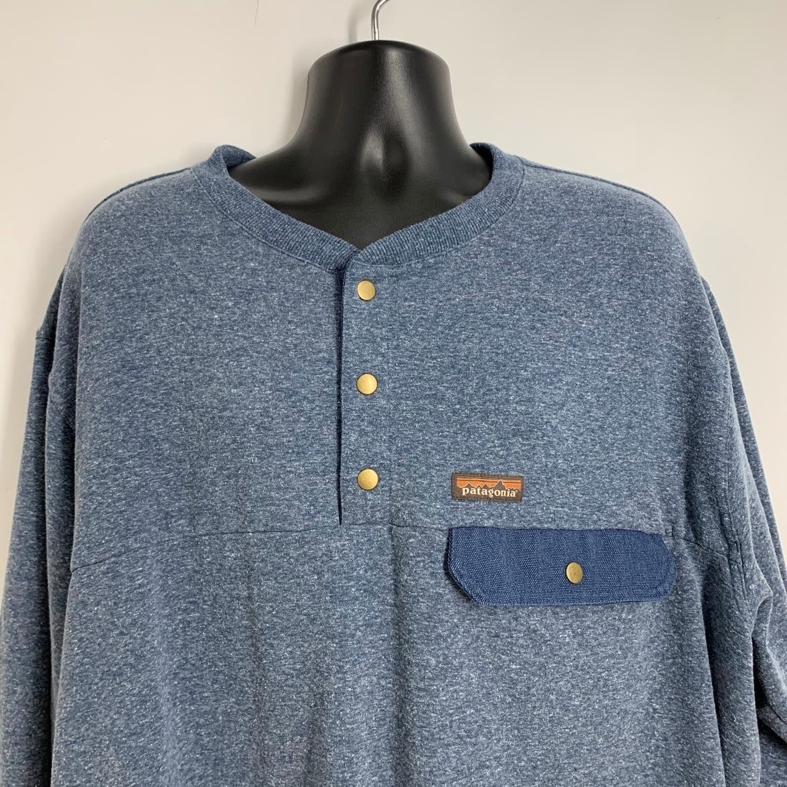 Patagonia Mens Hemp Blend Pocket Pullover Shirt Size 3XL 4