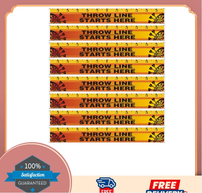 Dart Board Throw Line Floor Sticker PVC Toe Line Marker for Dart Players Game Ac