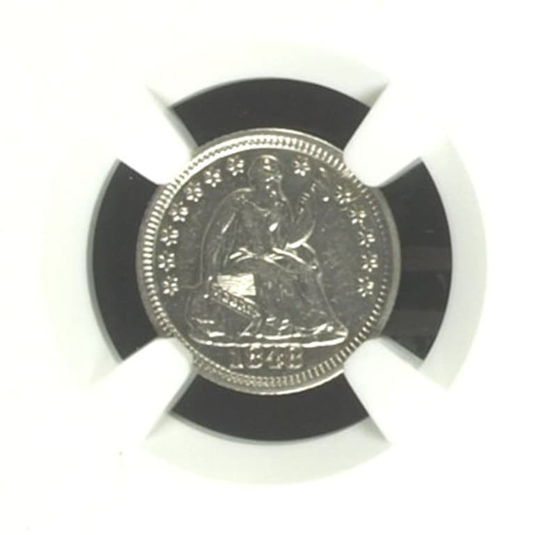 1848 H10c Seated Liberty Half Dime,   NGC AU 53 3