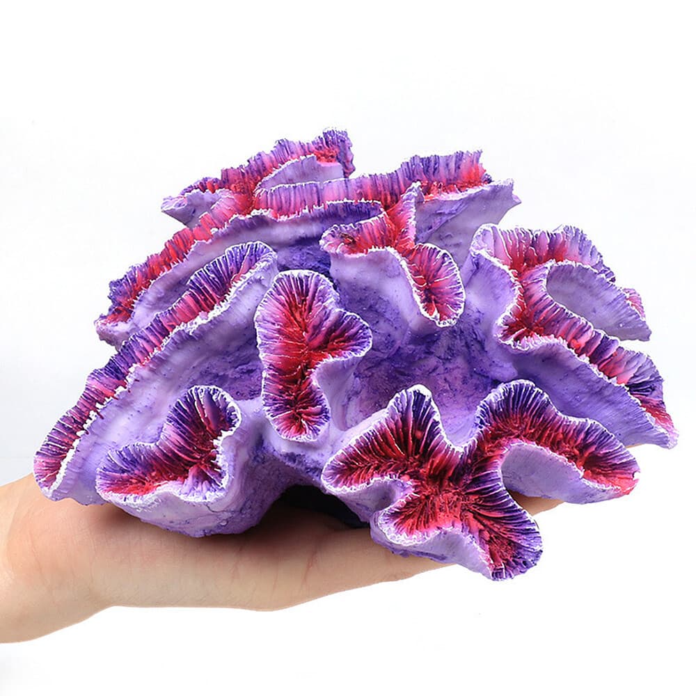 Aquarium Landscaping Simulation Resin Fake Coral Reef Flower Artificial Plant
