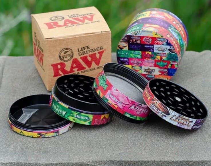 2 Inch Raw Grinder 4-Layer 50mm for Herb & Tobacco Alloy Metal [Random Design] 2