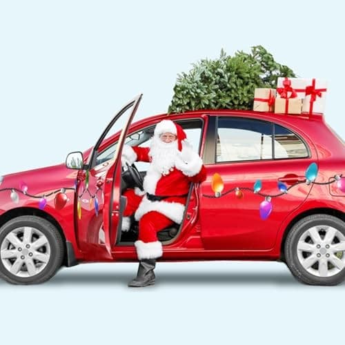 48 Pcs Christmas Car Reflective Bulbs Magnets 48 Pcs Car Reflective Magnets 6
