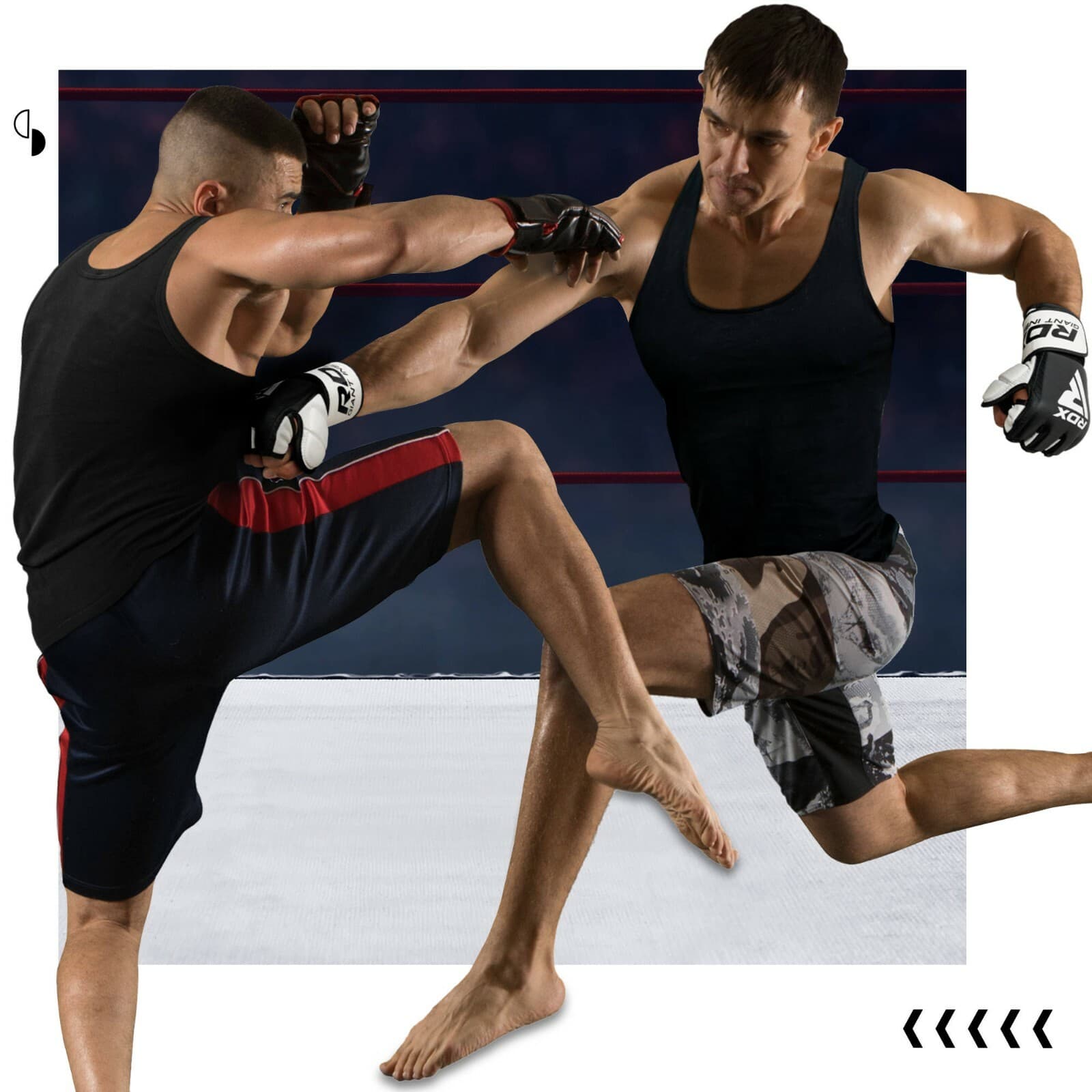 MMA Boxing Gloves by RDX, Muay Thai, Sparring, Kickboxing, Training Gloves Men 6