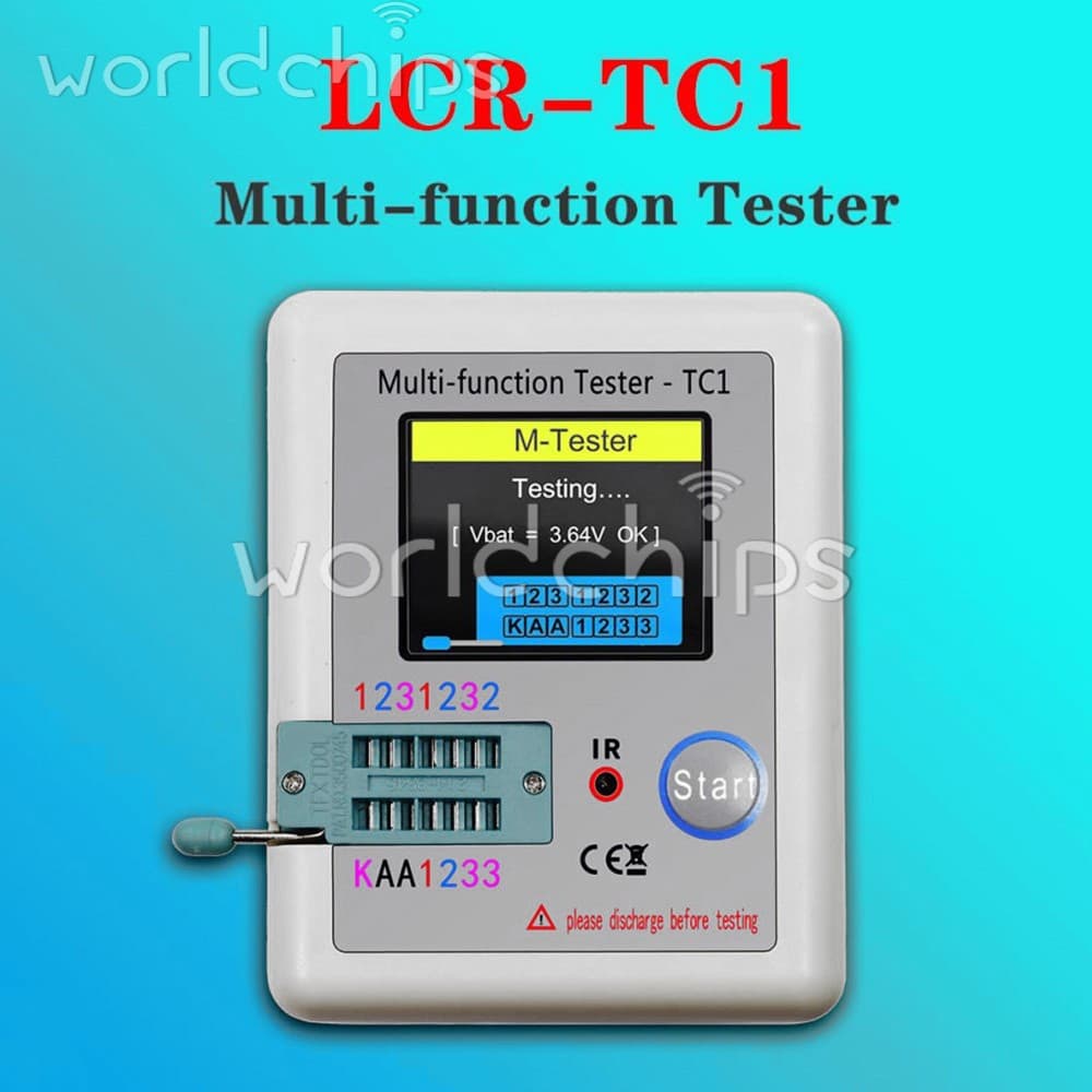 LCR-TC1 1.8" TFT LCD Transistor Tester Diode Triode Capacitor Resistor Meter U-S 2