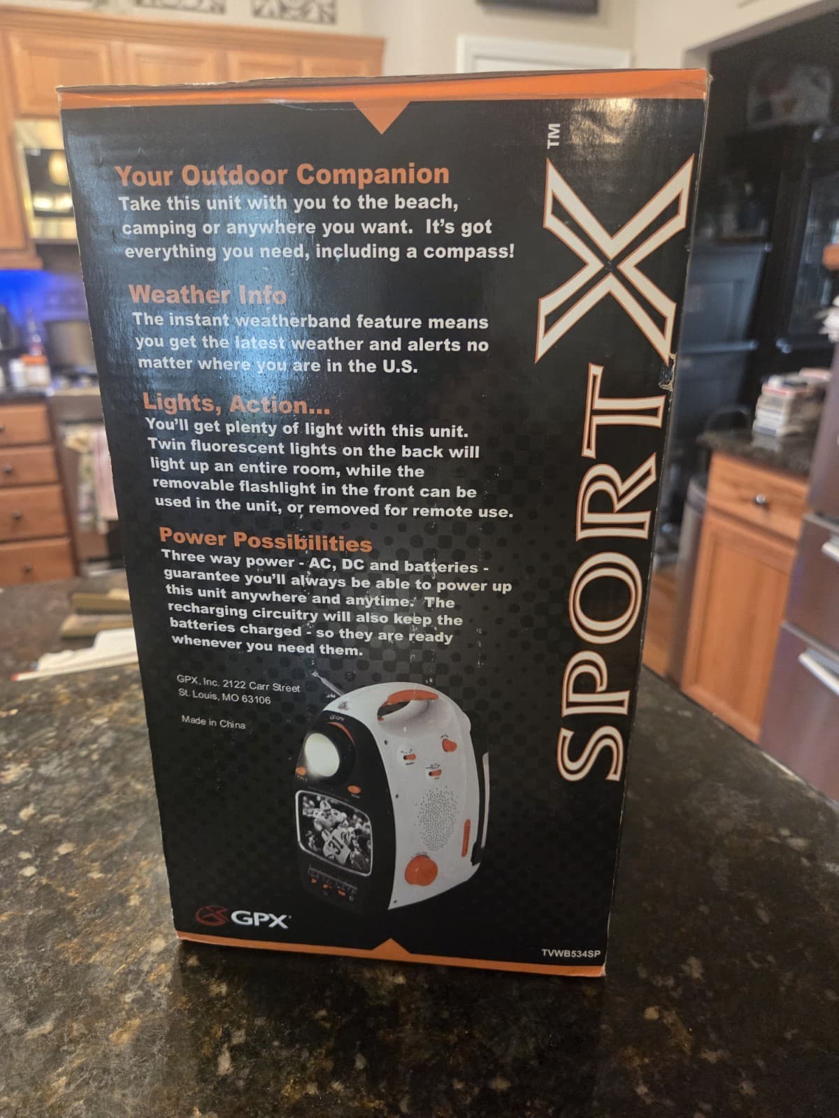 GPX SPORT X TV Lantern Radio Camping Outdoor NFL NBA Flash Light Weather 3wy PWR 4