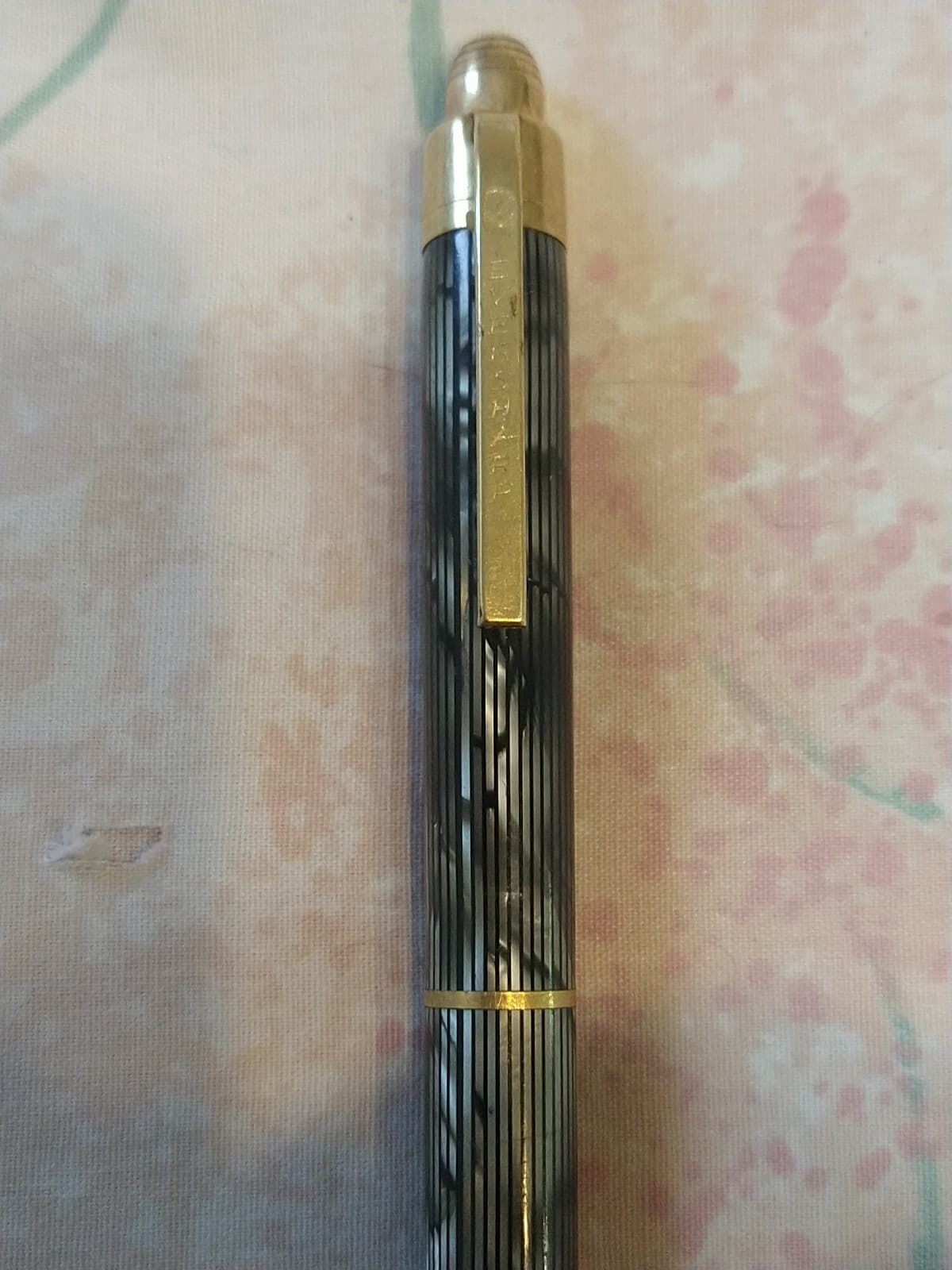 Eversharp Moire Striated Grey Resin Gold Filled Trim Pencil USA Made 5