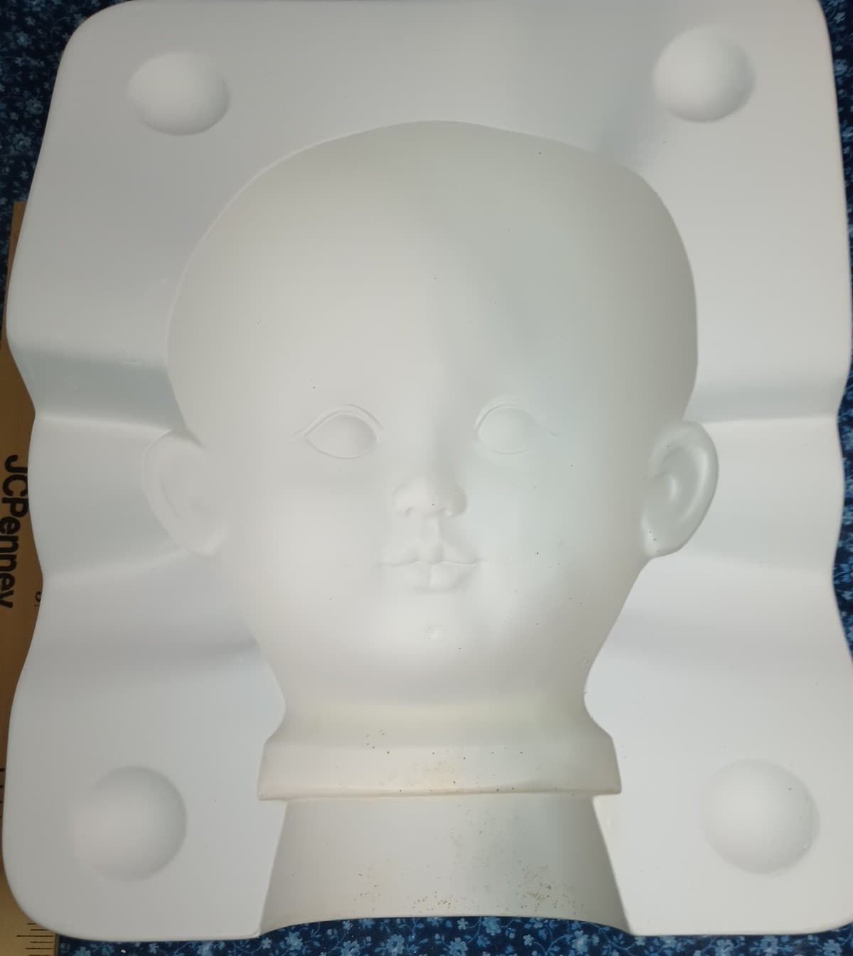 Vintage Ceramic Slip Mold Doll Baby Head Large April Klowns by Kay 2