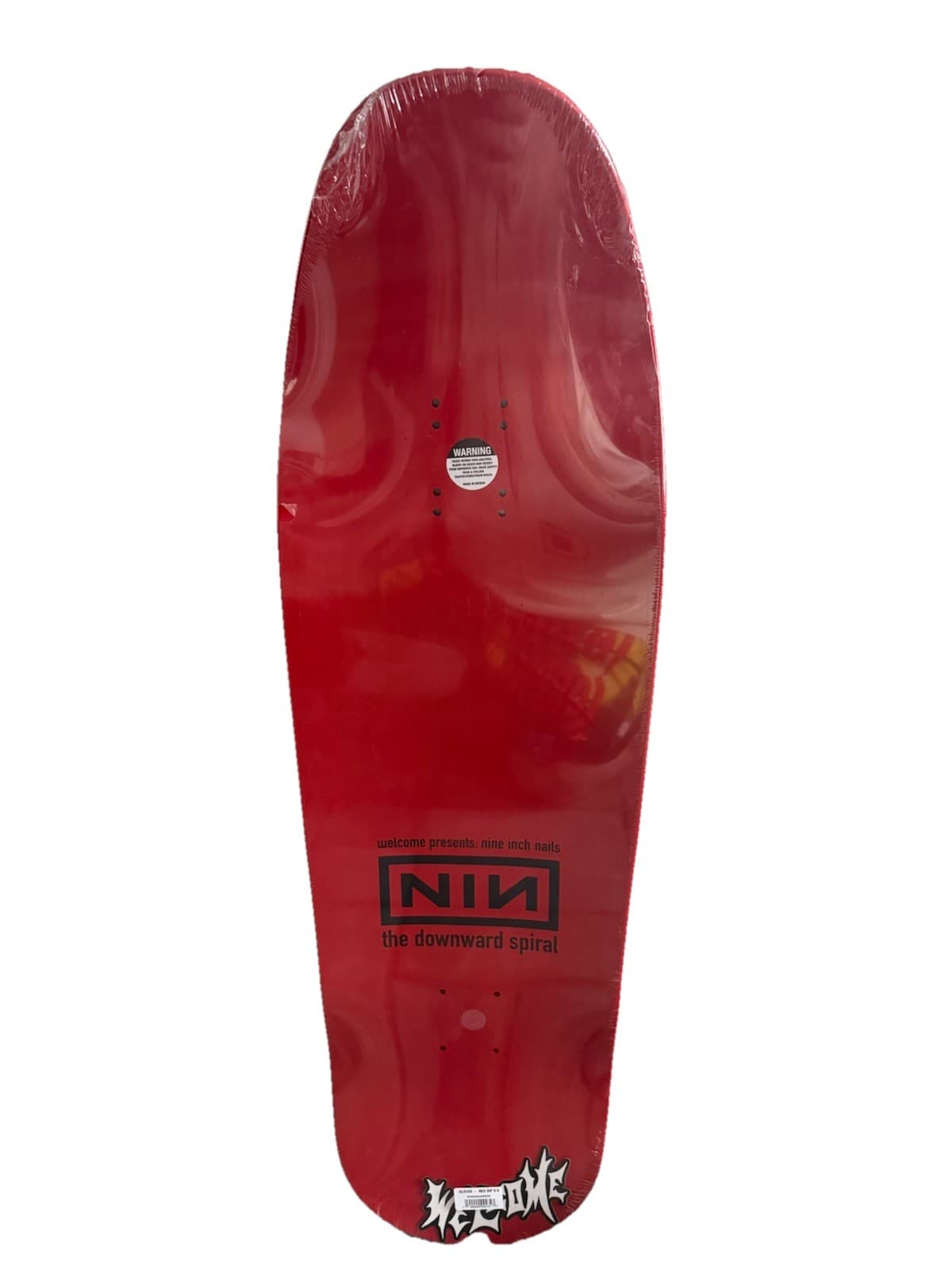 Welcome x Nine Inch Nails NIN Red Skateboard Deck 9.6” RARE 1/250 TDS NEW Sealed 4
