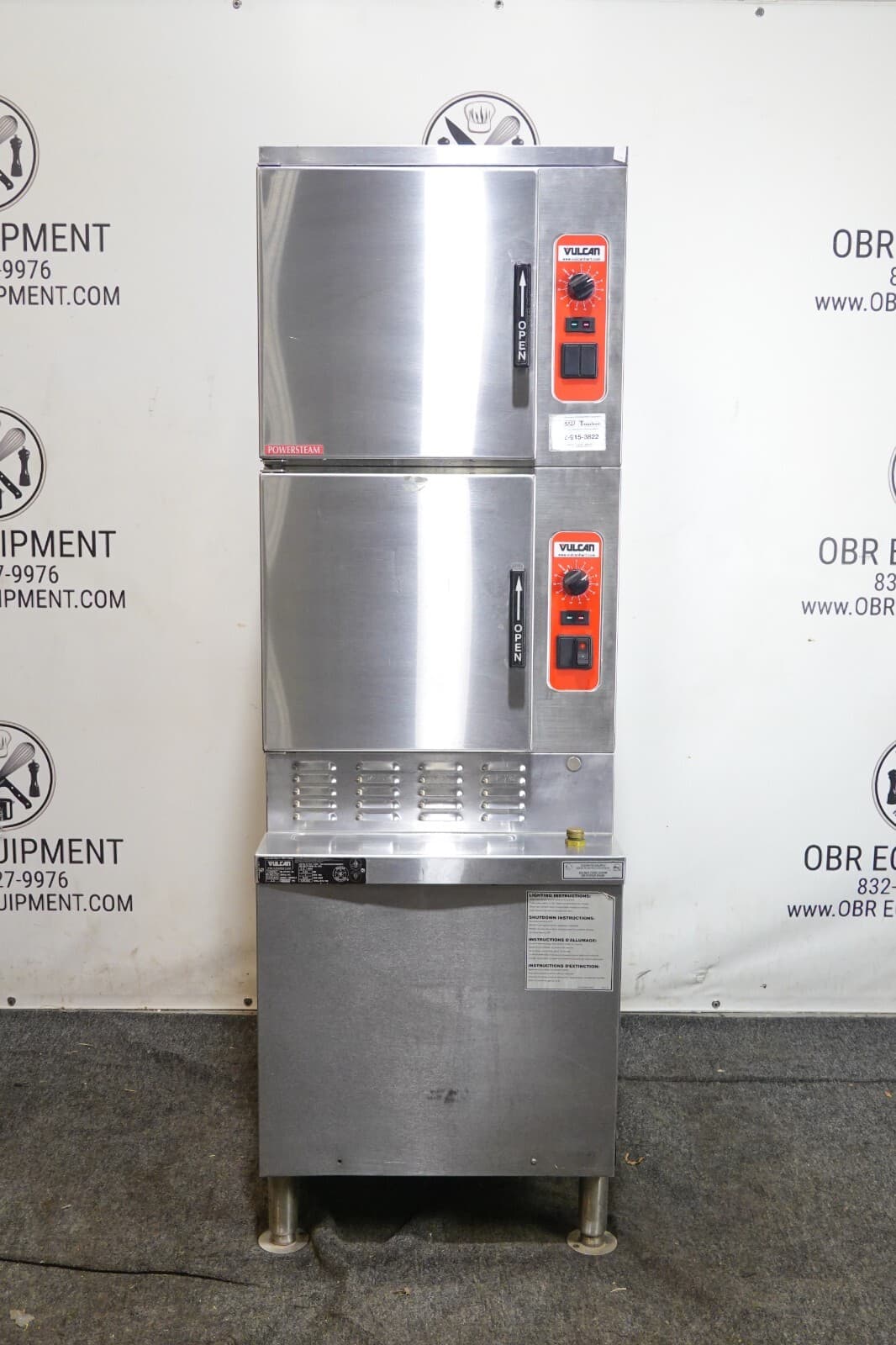 VULCAN 10 PAN DOUBLE STACKED NATURAL GAS CONVECTION STEAMER MODEL C24GA10-1 2