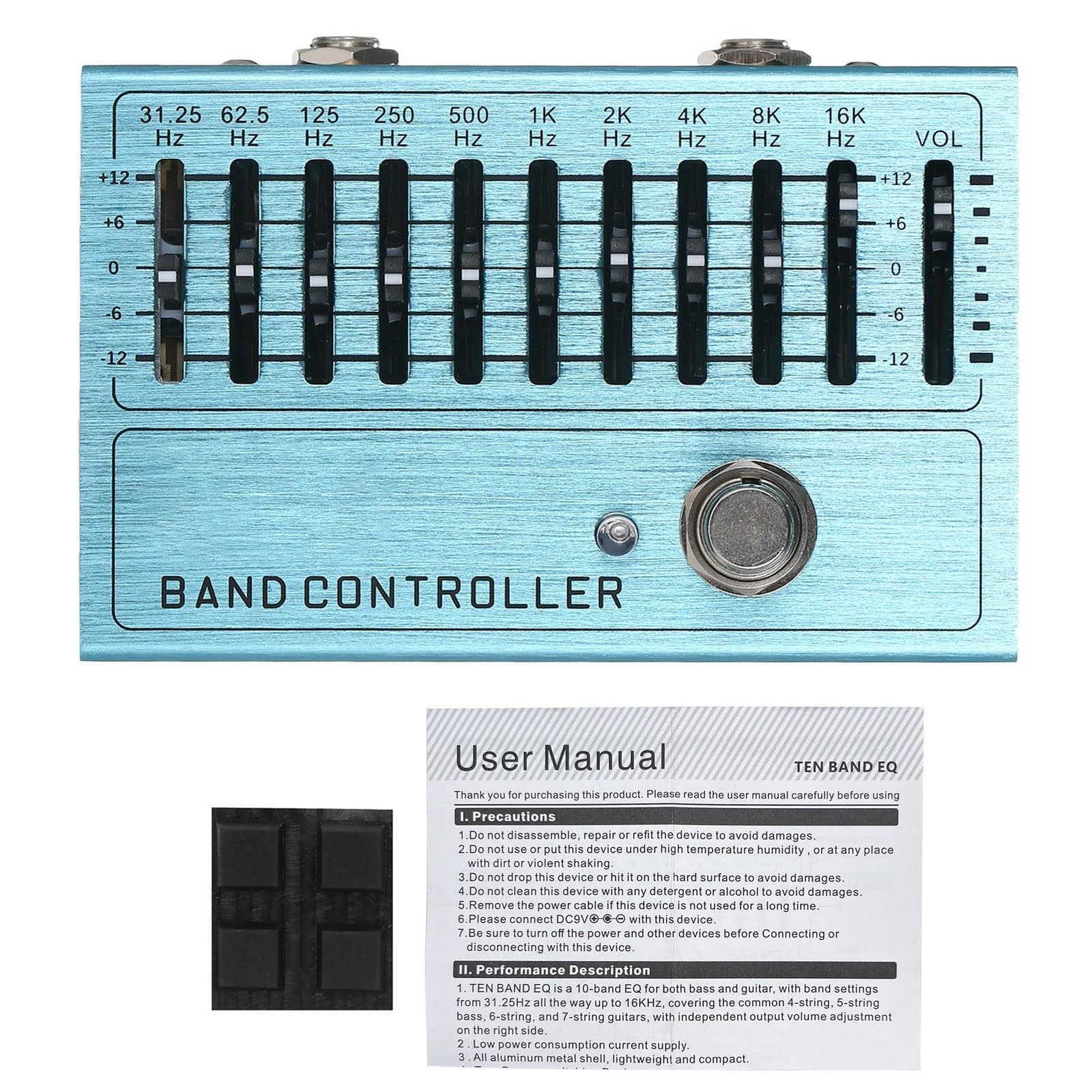 Electric Guitar Bass Effects Pedal Ten-band EQ Equalizer Effects Pedal NEW 2