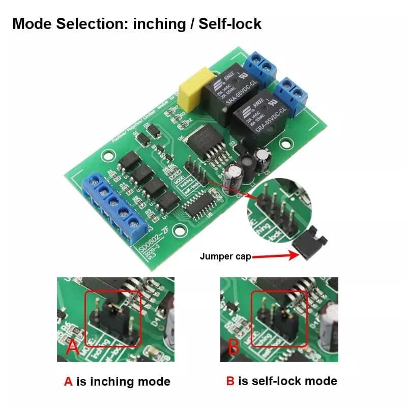 DC 6V 12V 24V Forward Reverse Motor Controller Relay Limit Switch Driver Module 5