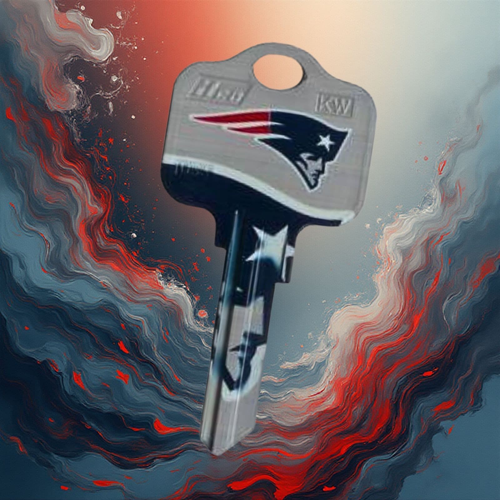 🏈 New England Patriots House Key – SC1 Blank – NFL Licensed – Fits Schlage SC1 5