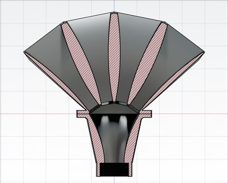 M808 Multicell Horn 8"/8 Cells (PAIR) - 900Hz- For 1" Drivers 1.3/8, JBL/Altec 6