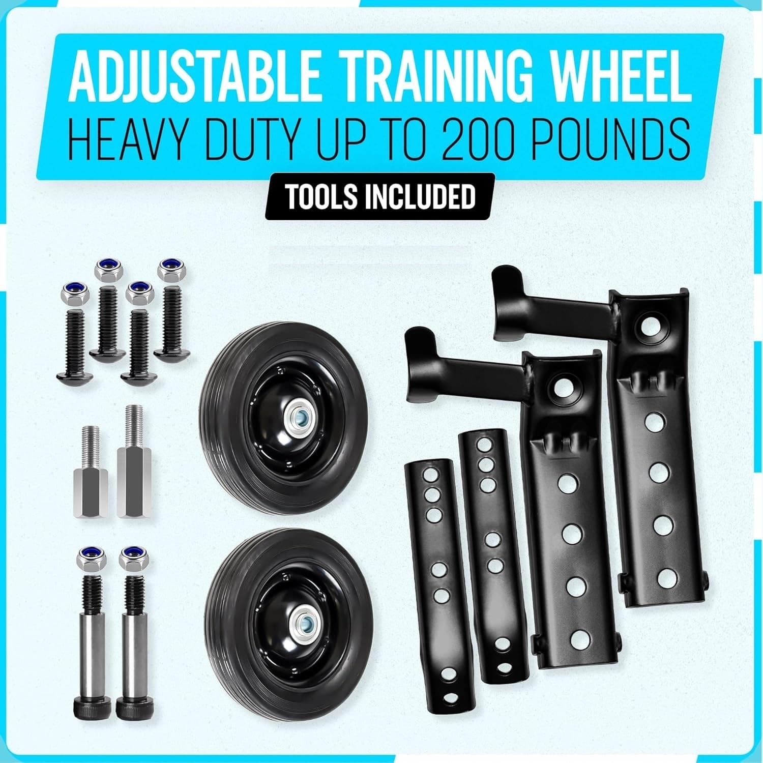Heavy Duty Adjustable Training Wheel, Fits 24 to 29 Inches Bicycles 4