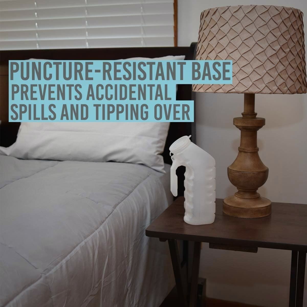 Urinals for Men (Pack of 2) Male Urinal with Odor-Shield Lid 6