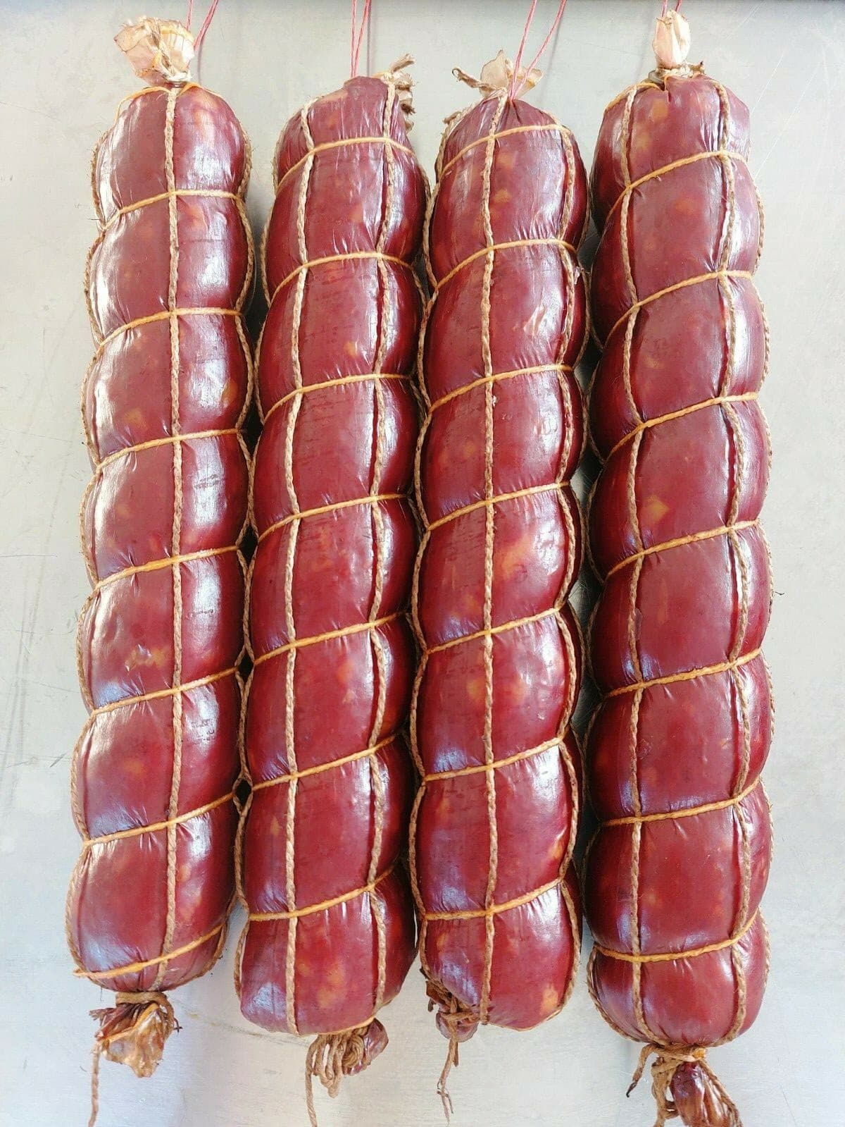 Salami or Summer Sausage Casings, 32m Fibrous reel in a SPIRAL Net of 6 Cells 3