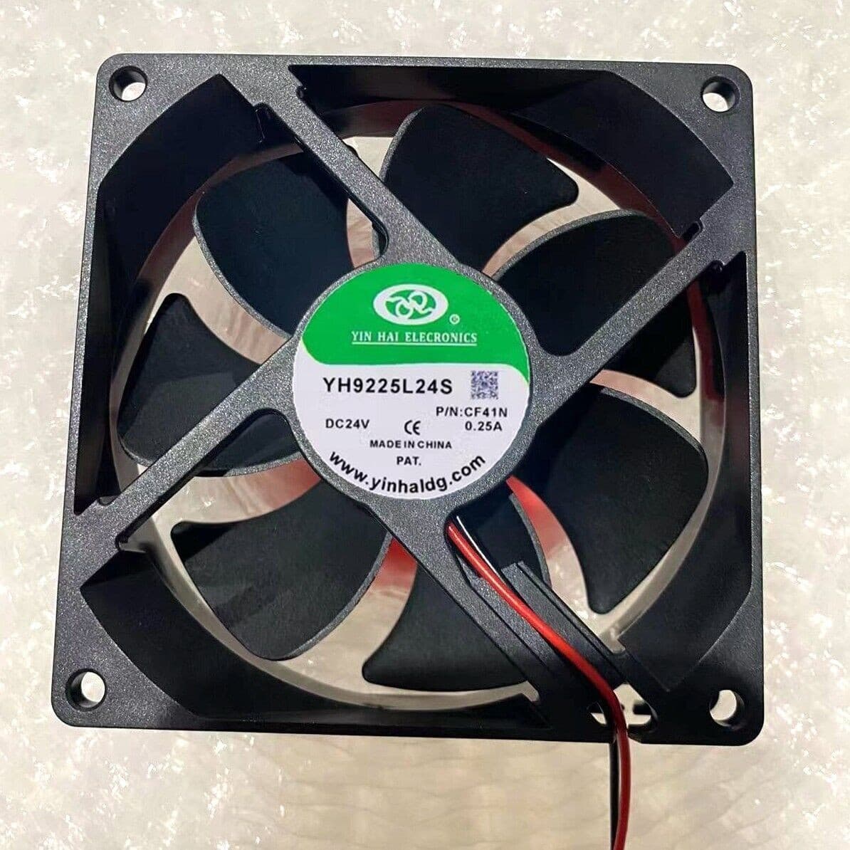 1 Pc.  YIN HAI Fan YH9225L24S  DC24V 0.25A 9.2CM 9225 2 wire cooling fan