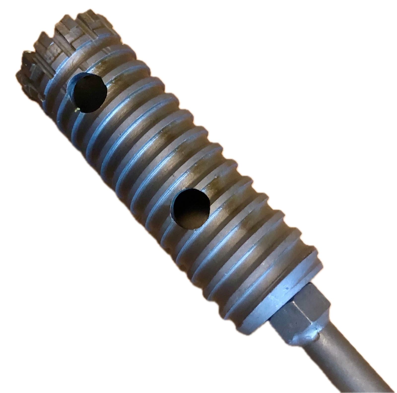 Relton 2PC RB24 1-1/2 Fast Spiral Carbide Tip Rebar Cutter Bit Removable Shank 5