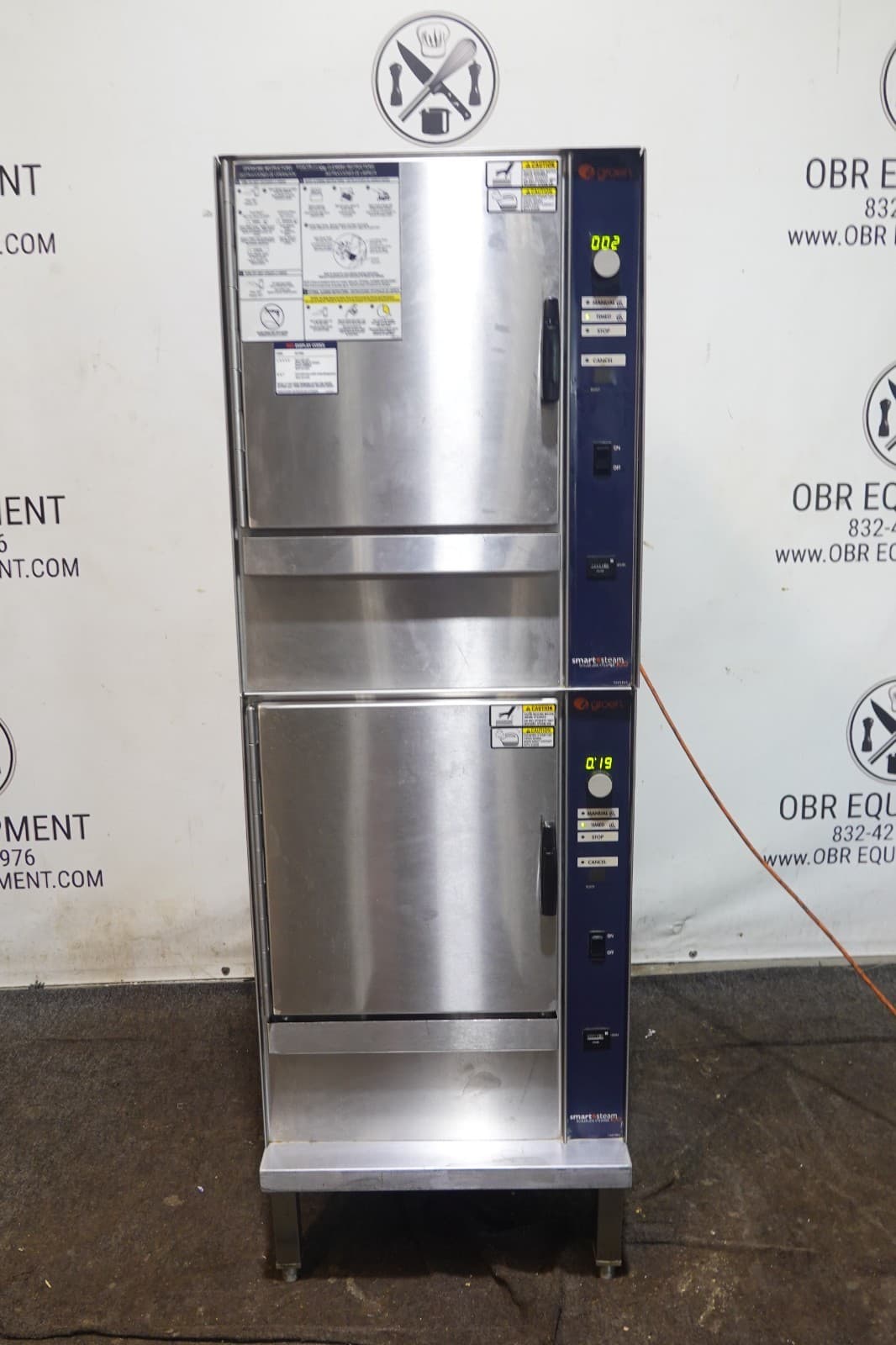 GROEN 10 PAN DOUBLE STACKED NATURAL GAS CONVECTION STEAMER MODEL SSB-5G 2