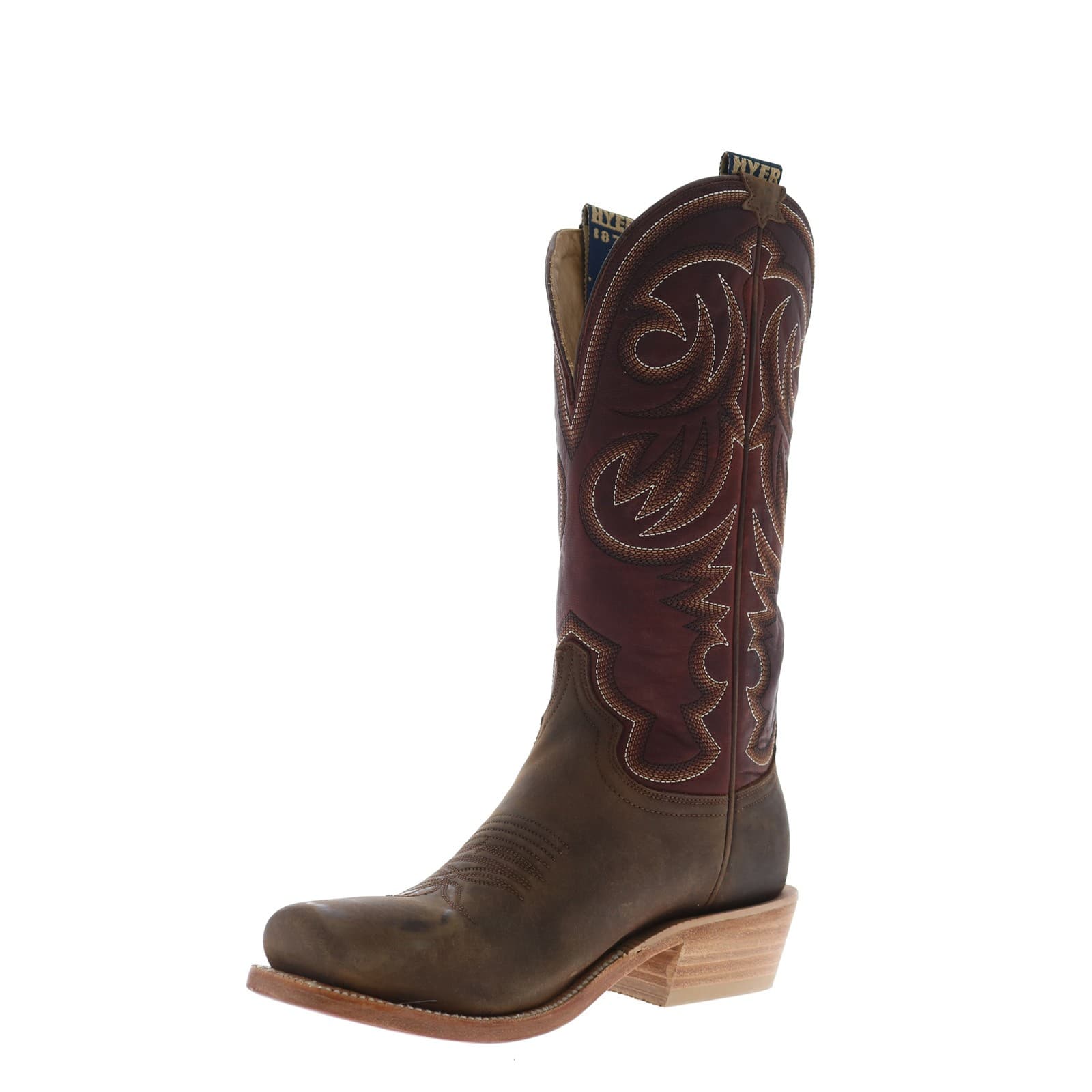 Hyer Hays 13" HM12007 Mens Brown Leather Slip On Western Cowboy Boots 4