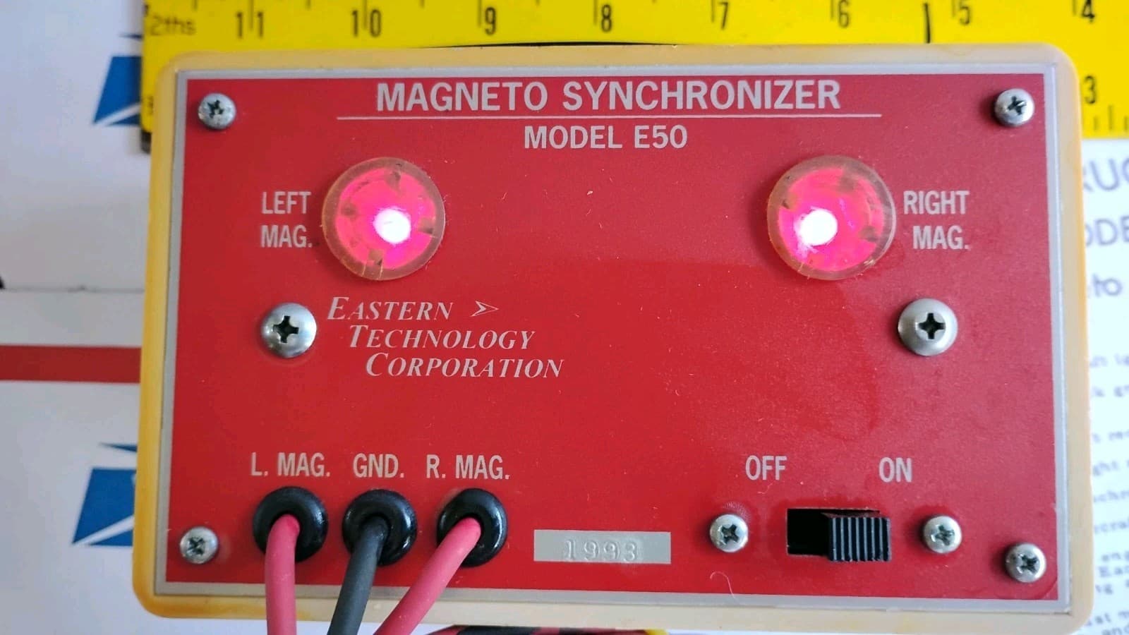 MAGNETO TIMING LIGHT SYNCHRONIZER WITH LED EASTERN E-50 TESTED GOOD AIRCRAFT USA 2