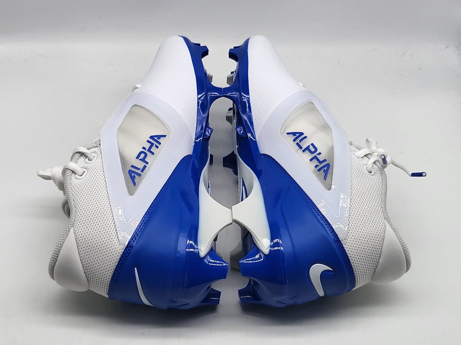 Nike Alpha Menace 4 Pro Football Shoes Mens Size 9 White Blue Cleats FD7037-103 5