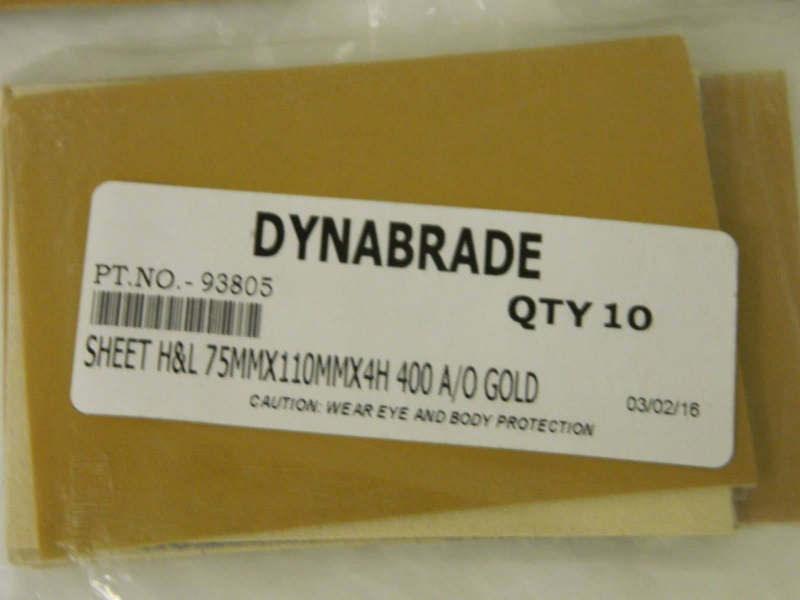 Dynabrade 75 mm x 110 mm x 4H Aluminum Oxide Sanding Sheet QTY 50 93805  3