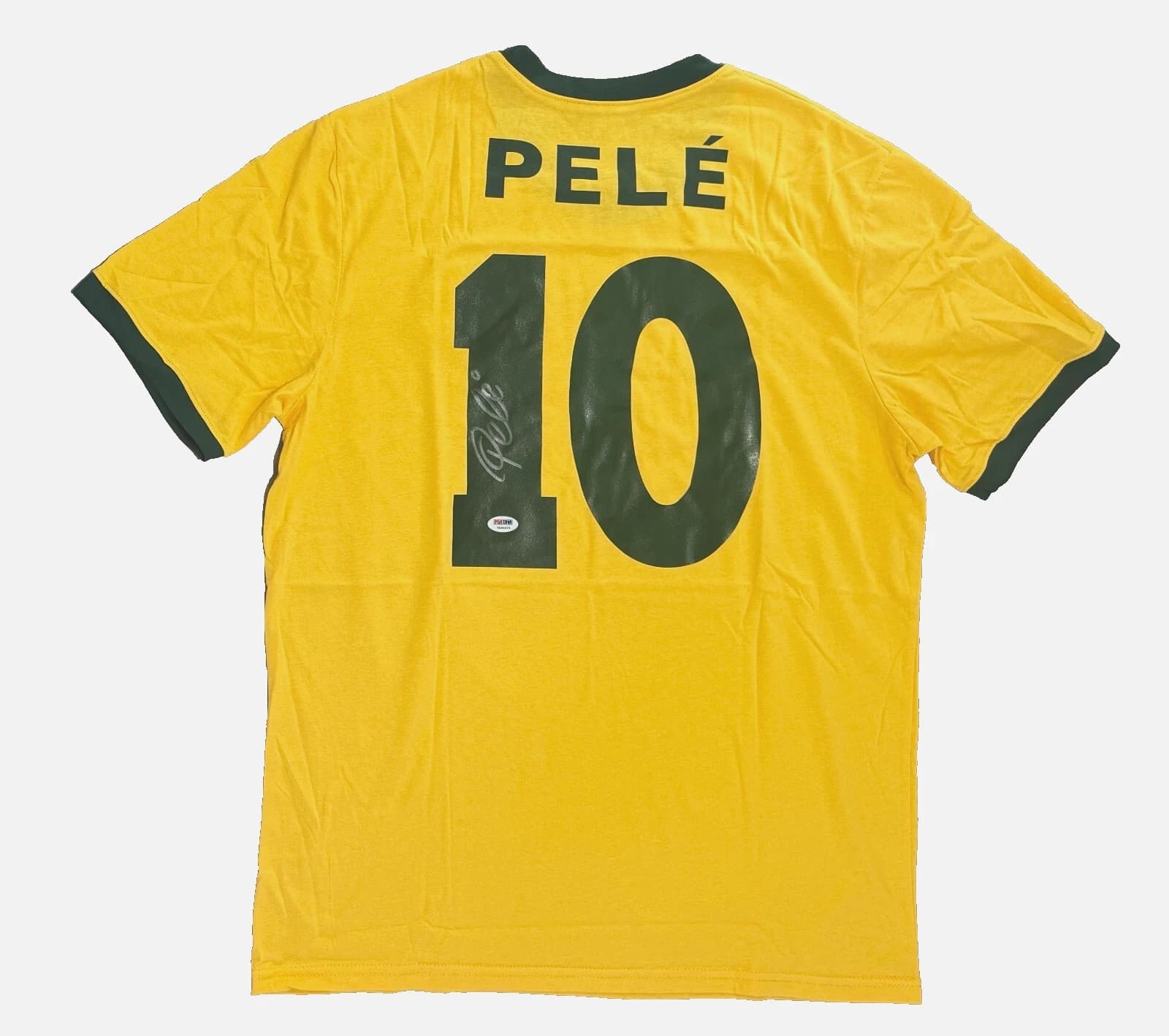 Brazil Pele Authentic Signed Soccer Custom Jersey Autographed PSA DNA ITP COA