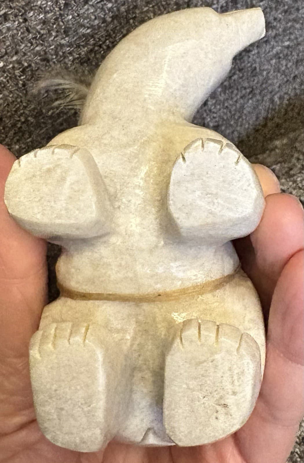 Native American 1970’s Zuni Carved Stone Bear Fetish 5 1/4 3
