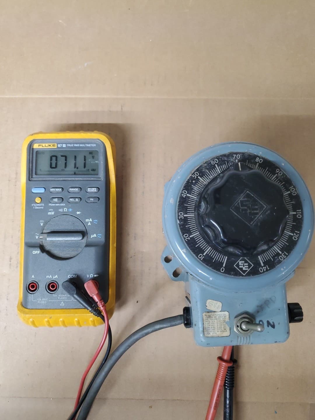 Powerstat Model 116B Variable Autotransformer Variac 0-140 V 10 Amp - WORKS 6