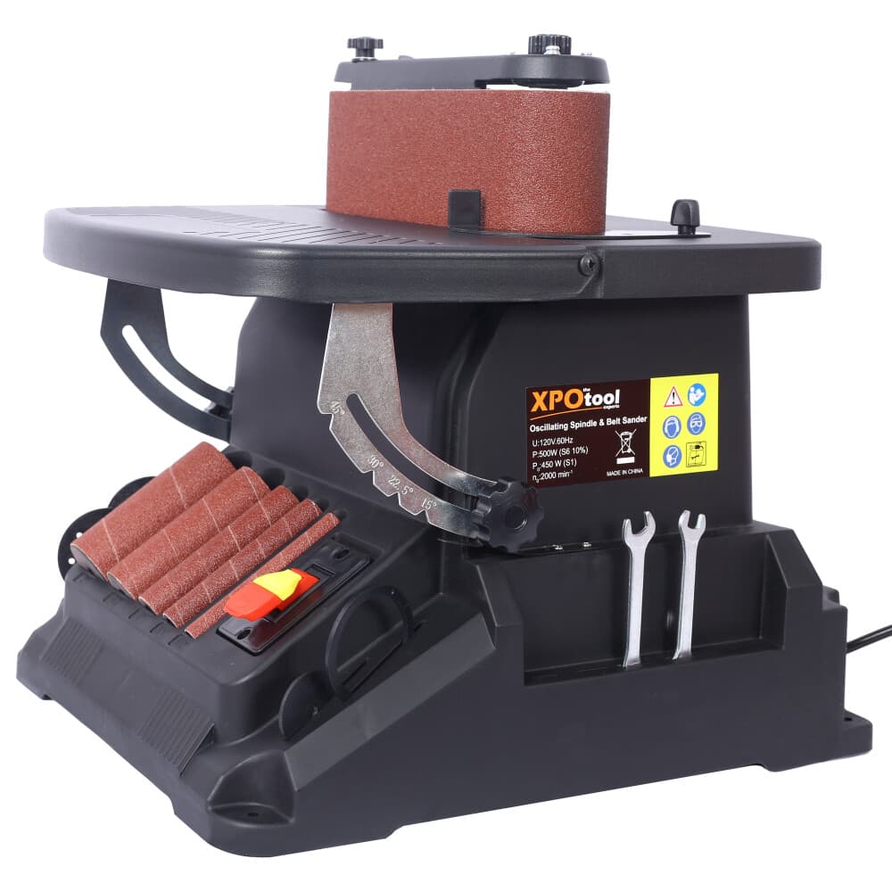2 IN 1 Combination Woodworking Machine Oscillating Spindle Sander & Belt Sander