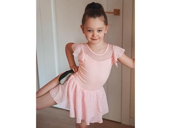 Girls Ballet Ruffle Dress Ballet Pink Girl's 4