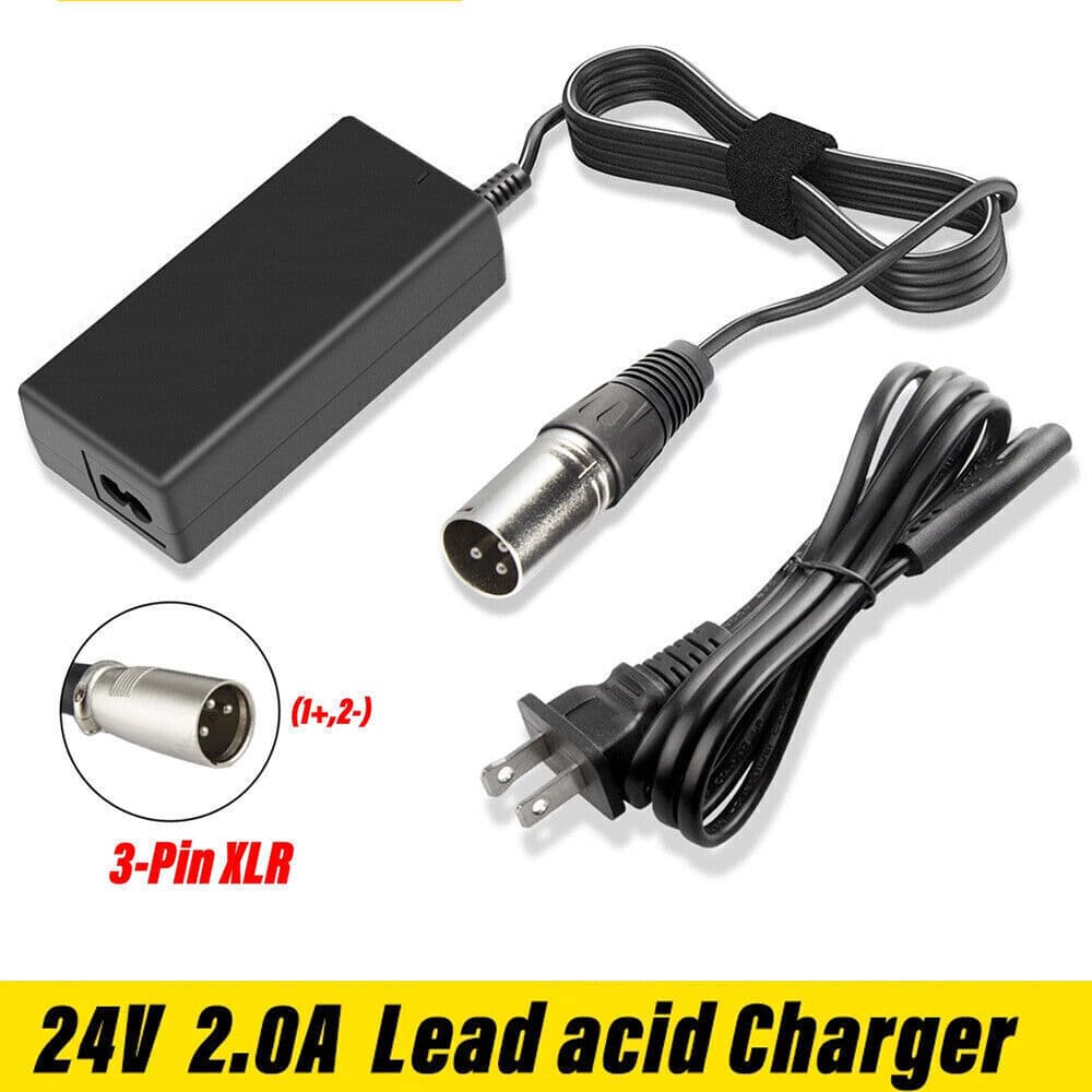 Electric Mobility Scooter Sealed Lead Acid Battery Charger - 24 Volt 5.0 Amp XLR