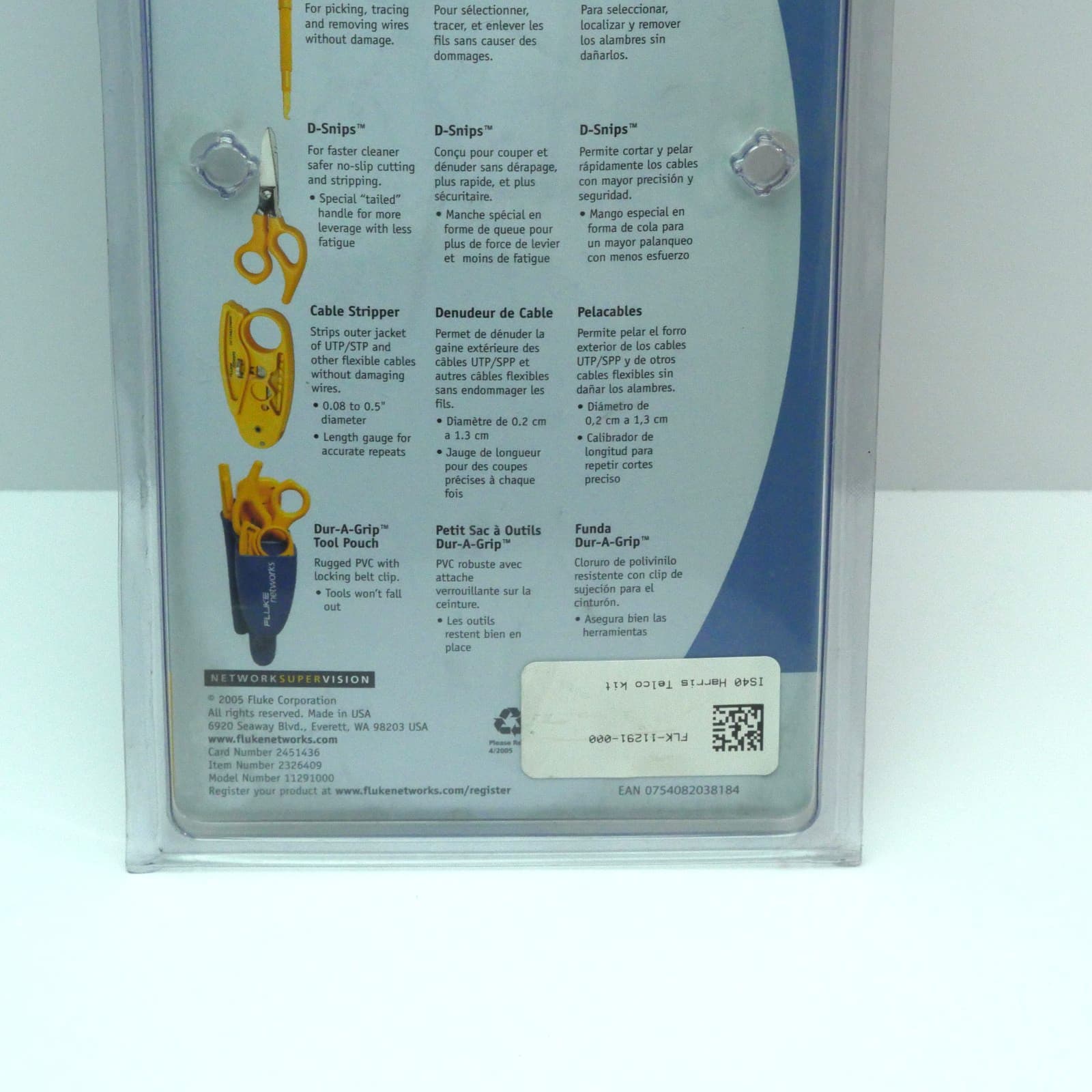 Fluke networks Pro-Tool Kit IS40 with D814 Impact Tool, D-Snips, Cable Stripper 5